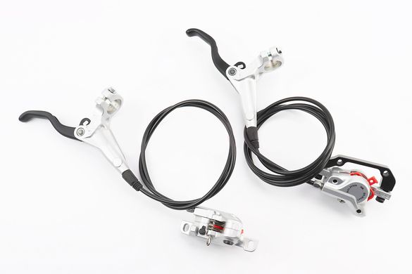 Гальма гідравлічні дискові Shimano BR-M447 + BL-M445 (F180/R160мм), чорний, задні+передні VB-404309 фото