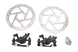 Тормоз Disk-brake передний (F160/R140мм)+задний (F180/R160мм), диски 160мм, крепл. 6 болтов, чёрный DX-2019 VB-411829 фото 1