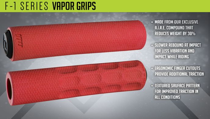 Грипсы ODI F-1 VAPOR Grips, 130mm, Red (красные) D06FVR фото