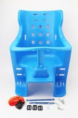 Сидіння для перевезення дітей пластмасове заднє, міцн. на багажник, синє VB-409129 фото