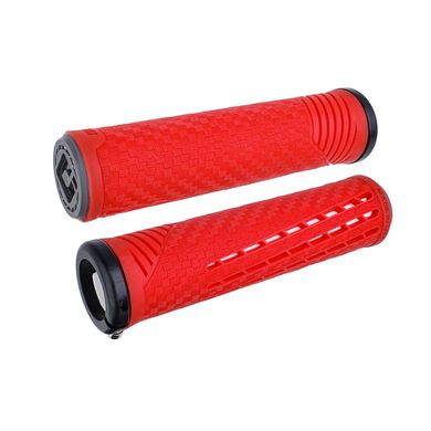 Грипсы ODI CF Grip v2.1 Lock-On Red / White F35CFRW-B фото