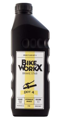 Гальмівна рідина BikeWorkX Brake Star DOT 4 1л BRAKE/1 фото