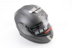 Шлем модуляр, закрытый с откидным подбородком+откидные очки BLD-160 S (55-56см), серый матовый
