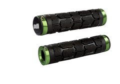 Грипсы ODI Rogue MTB Lock-On Bonus Pack Black w/Green Clamps (черные с зелеными замками) D30RGB-N фото