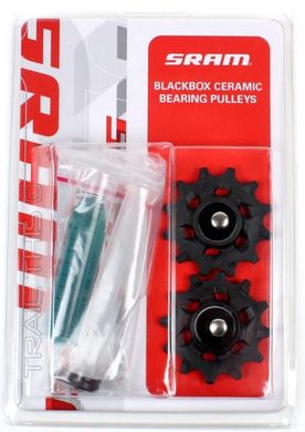 Ролики переключателя SRAM BlackBox Ceramic Bearing Pulleys AeroGlide Road 2 шт + шприц 30832ROSN-POD фото