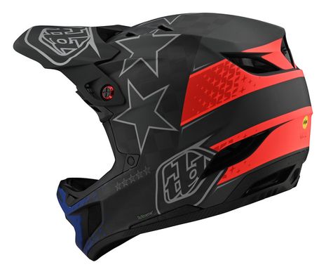 Вело шолом фулфейс TLD D4 Carbon Freedom 2.0 Black/Red обхват головы 61-62 см XL 139777005 фото