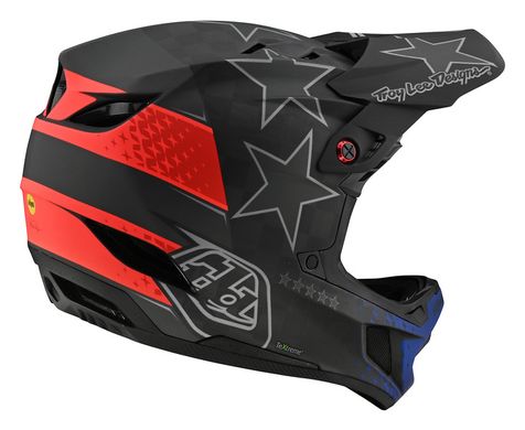 Вело шлем фуллфейс TLD D4 Carbon Freedom 2.0 Black/Red обхват головы 61-62 см XL 139777005 фото