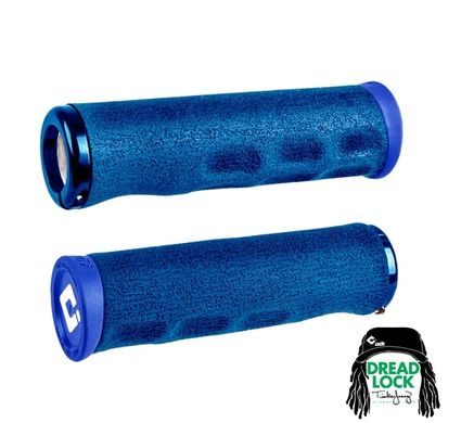 Грипсы ODI Tinker Juarez Dread Lock Grip Blue w/Blue Clamp синие с синими замками D36DLU-U	 фото