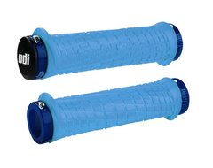 Грипсы ODI Troy Lee Designs Signature MTB Lock-On Bonus Pack Aqua w/Blue Clamps, голубые с синими замками D30TLAQ-U фото