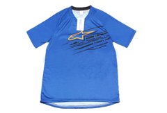 Футболка (Джерсі) чоловіча M-(Polyester 100%), короткі рукави, вільний крій, синьо-чорна, НЕ оригінал VB-408143 фото